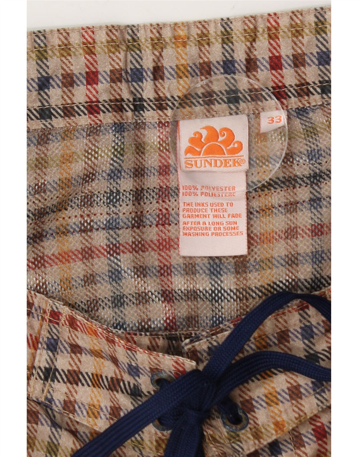 Sundek Herre badeshorts Medium Flerfarvet Ternet polyester