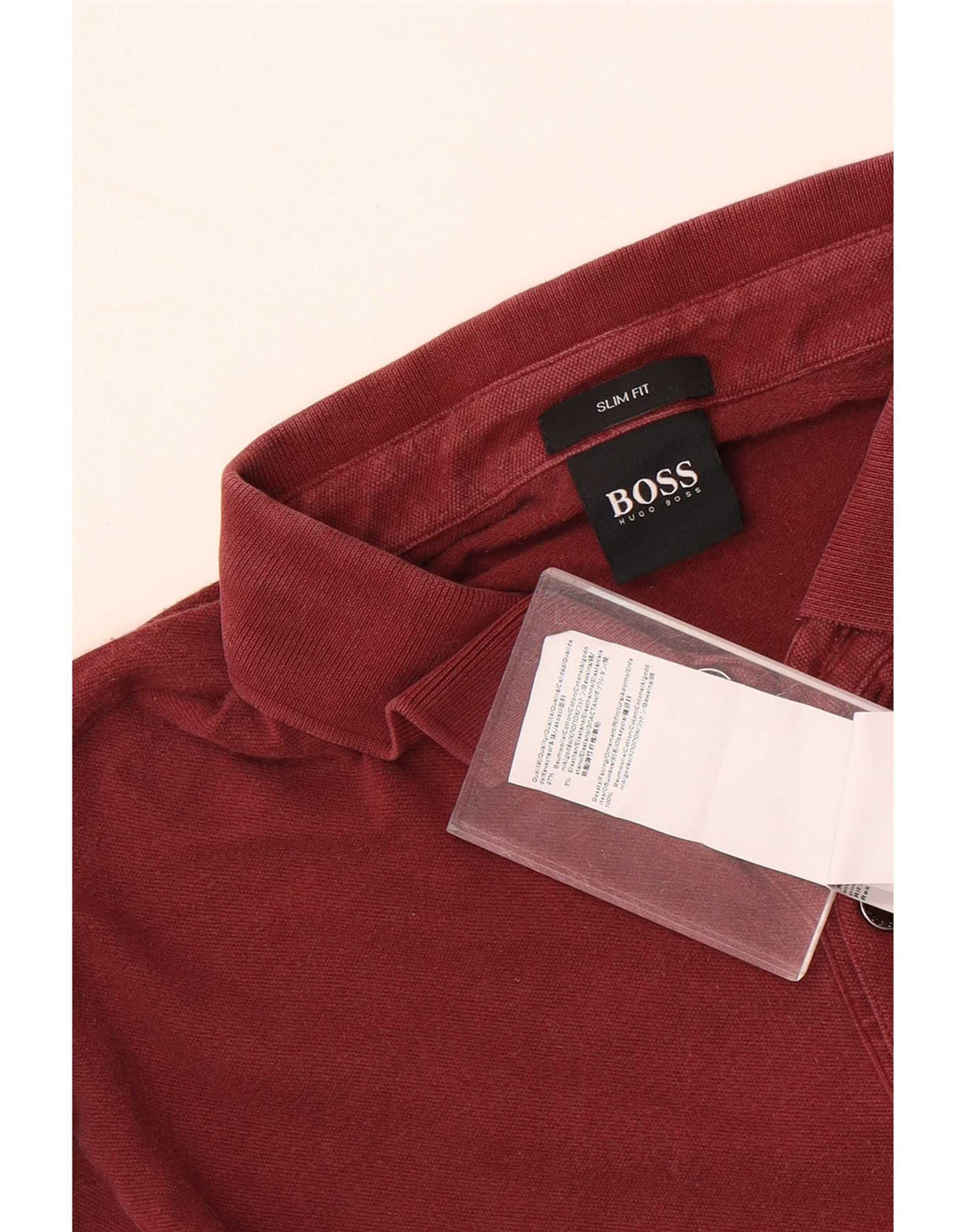 Hugo Boss Herre Slim Fit Polo Shirt Medium Maroon Bomuld