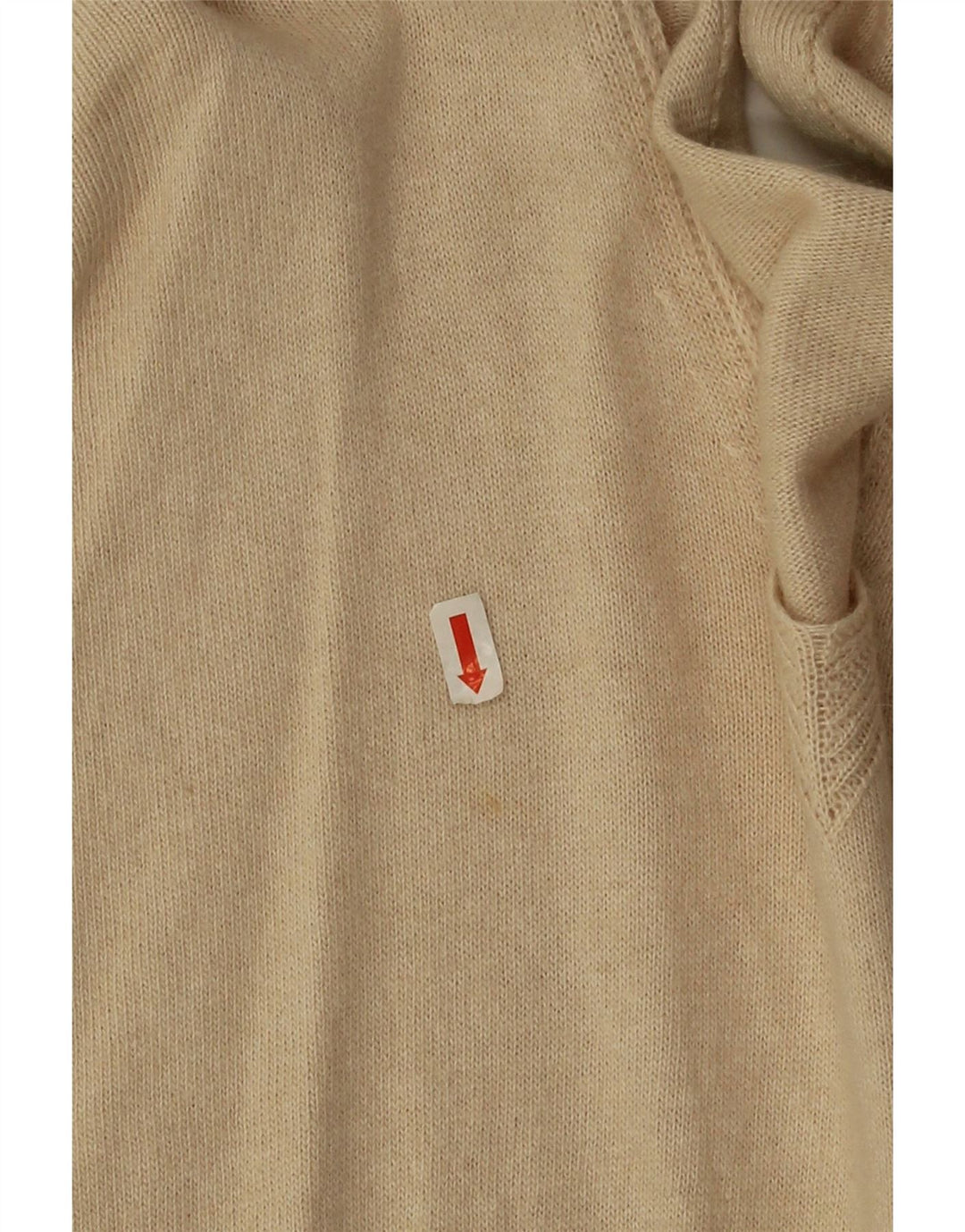 Benetton Dame V-hals sweater UK 14 Medium Beige Bomuld