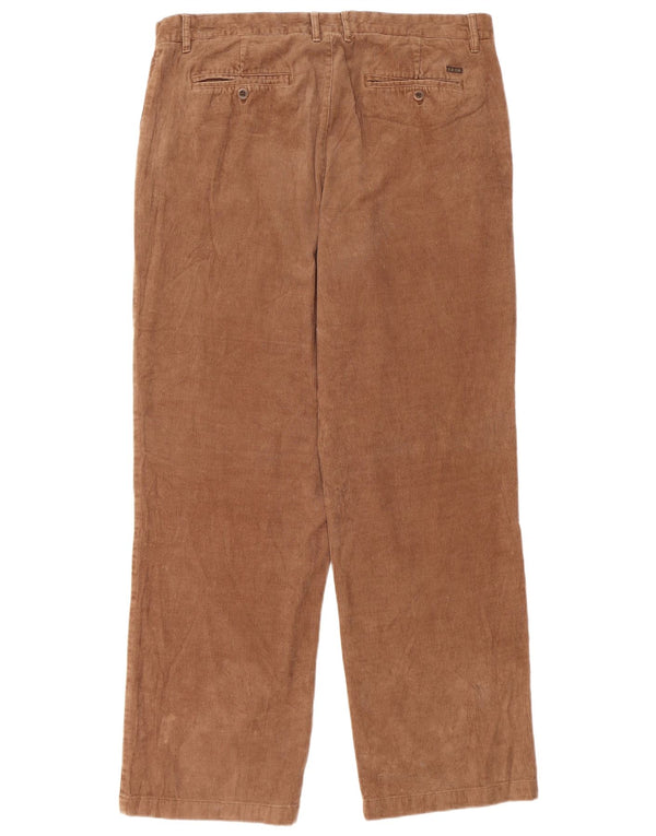 IZOD Lige fløjlsbukser til mænd W38 L34 brun bomuld