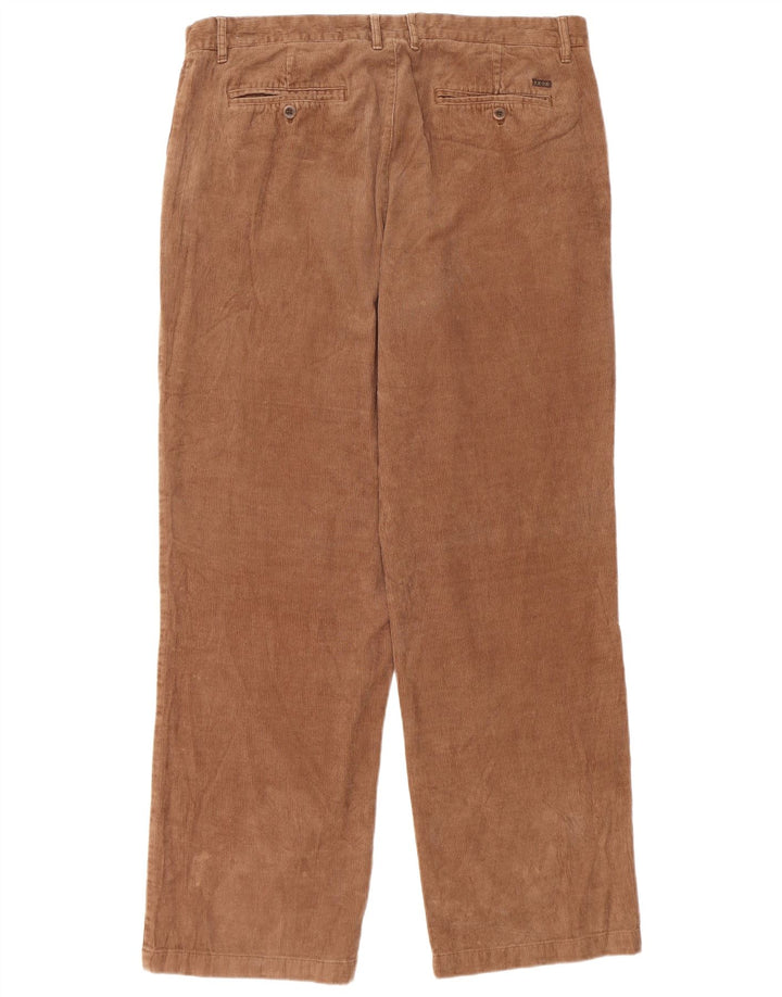 IZOD Lige fløjlsbukser til mænd W38 L34 brun bomuld