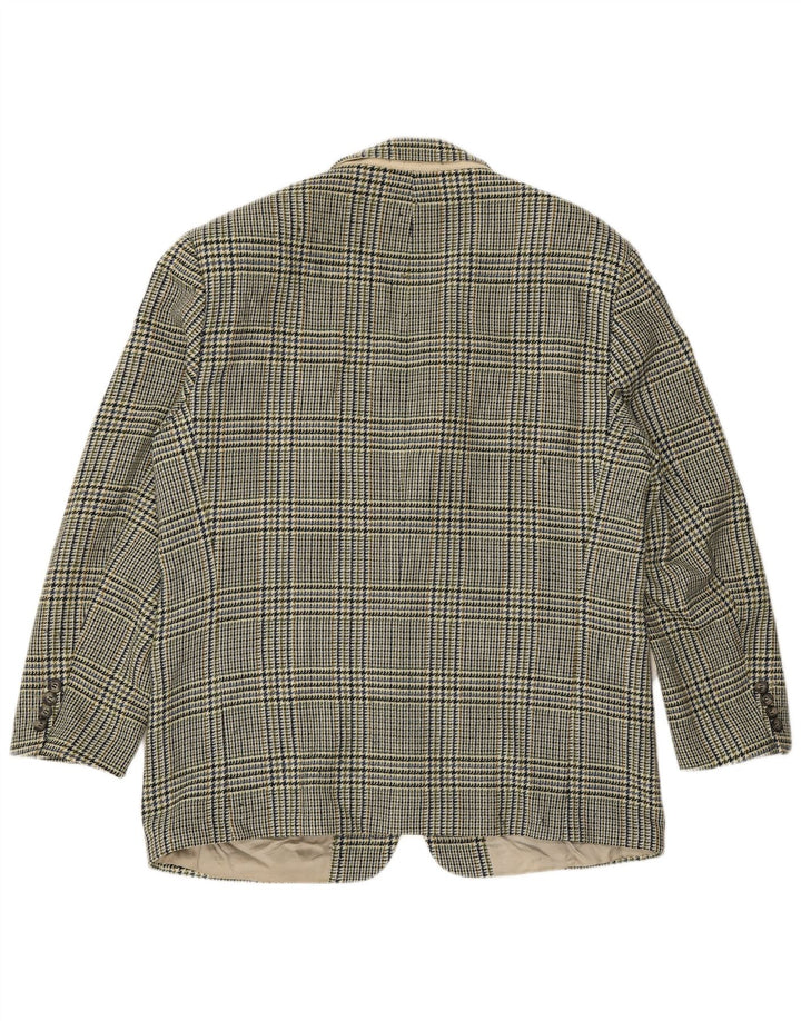 HUGO BOSS Herre 2-knaps blazerjakke UK 40 Large Green Houndstooth