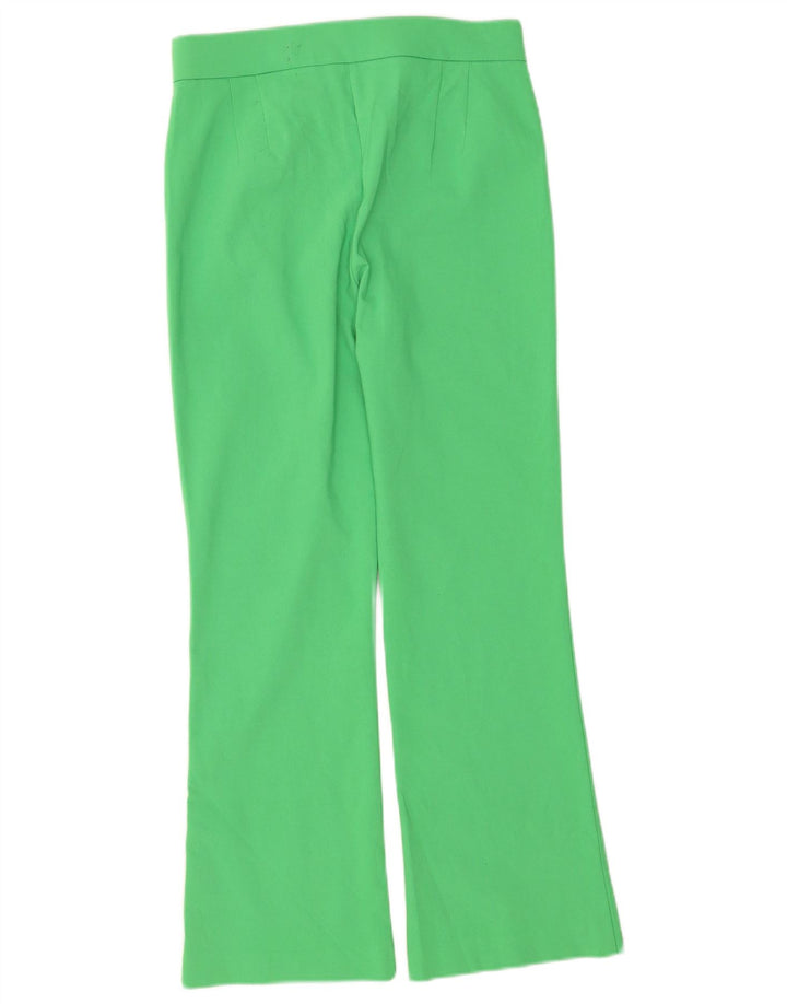 Zara Dame Bootcut Cropped Trousers Medium W28 L25 Grøn