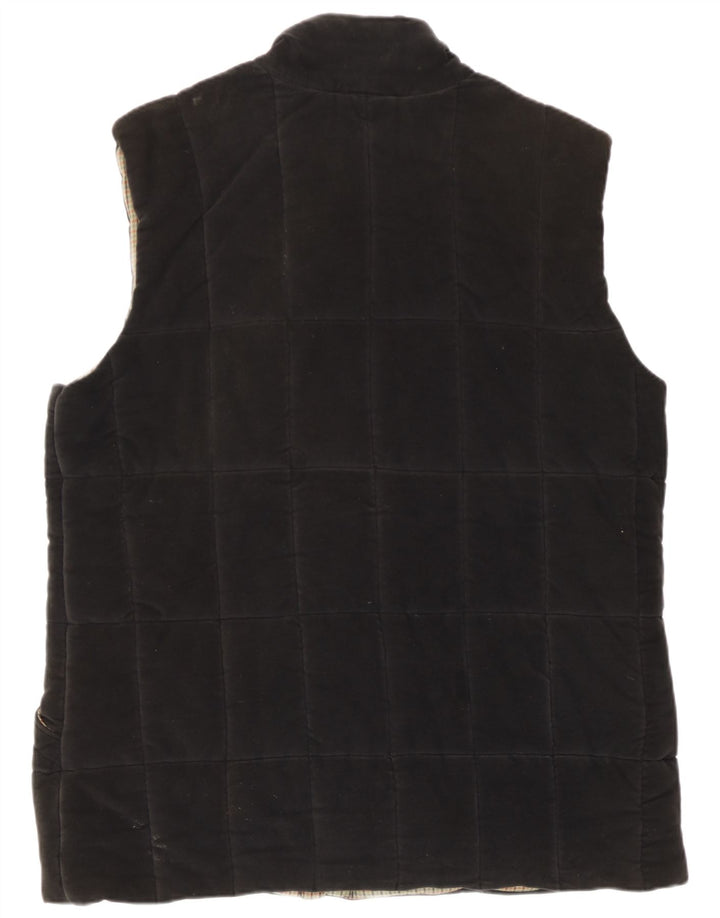 Puffa Herre Polstret Gilet UK 40 Stor sort bomuld