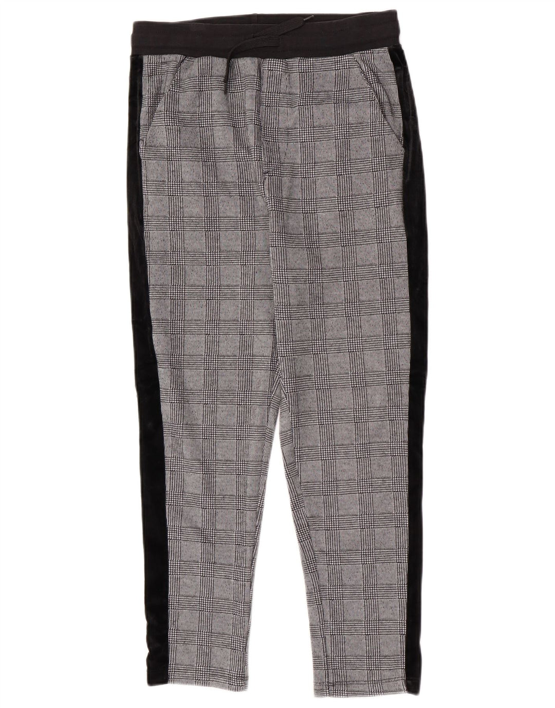 Zara Herre Slim Cropped Trousers Medium W31 L25 Grå Houndstooth Polyester