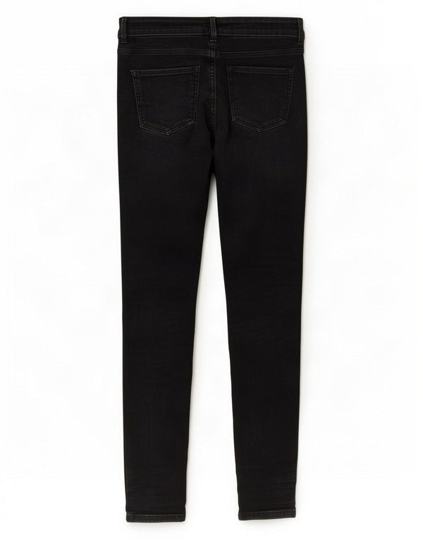 Marks & Spencer Womens The Ivy Skinny Jeans UK 8 Small W26 L27 Black Cotton