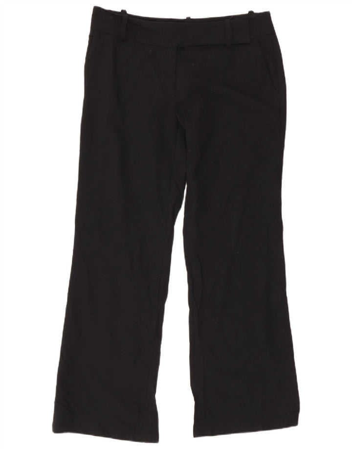 Zara Dame Bootcut Chino Bukser EU 40 Medium W30 L28 Sort Polyester