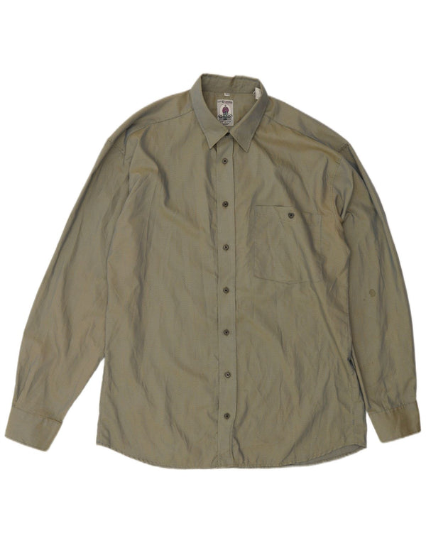 CLUB D'AMINGO Herreskjorte Størrelse 39/40 Medium Grøn Plettet
