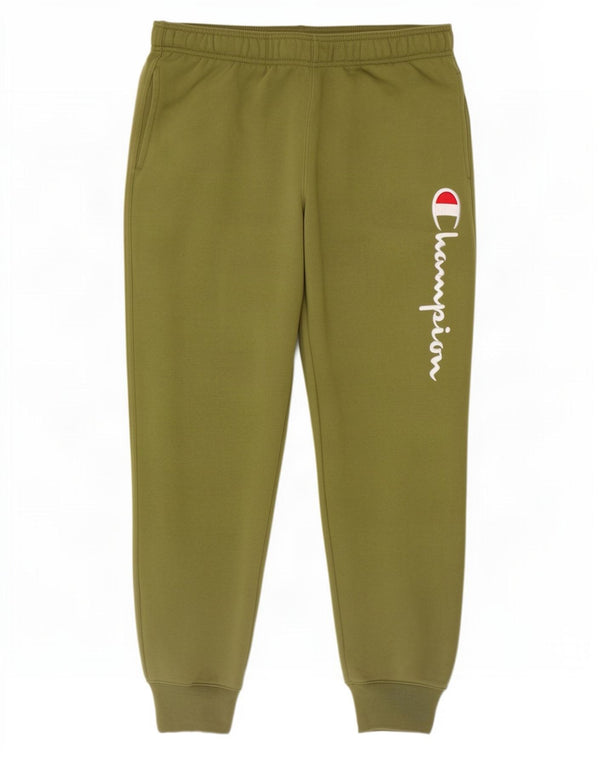 Champion Mens Graphic Tracksuit Trousers Joggers Medium Green Cotton