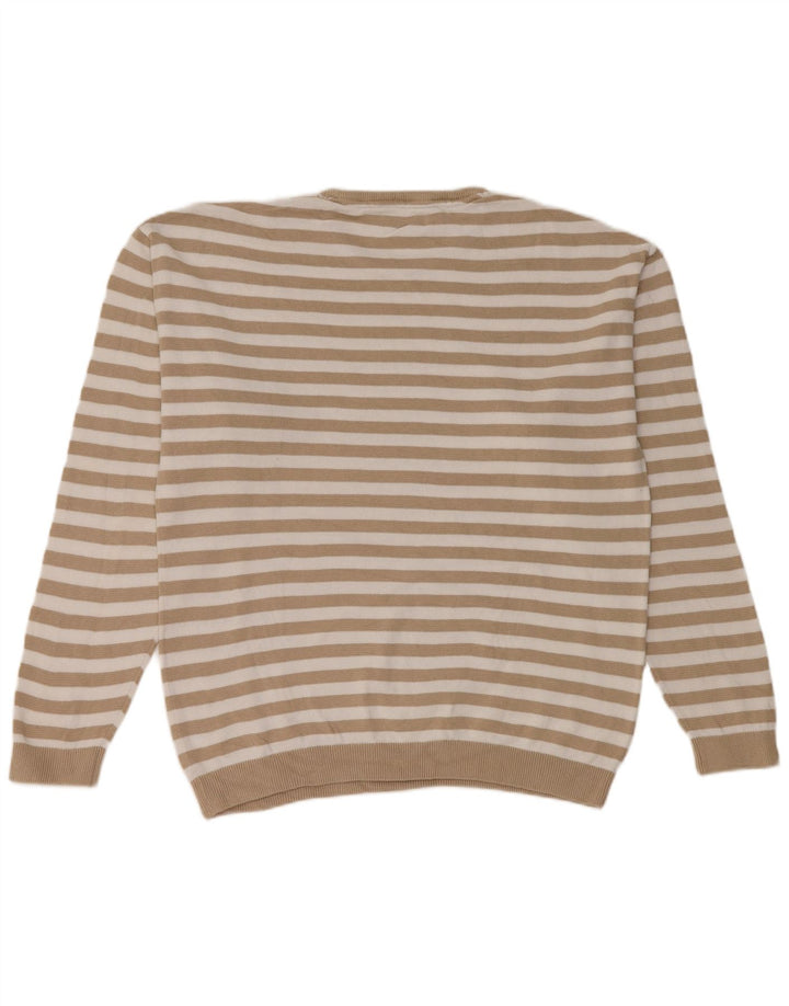 Jack & Jones Herre trøjetrøje med rund hals mellem beige stribet