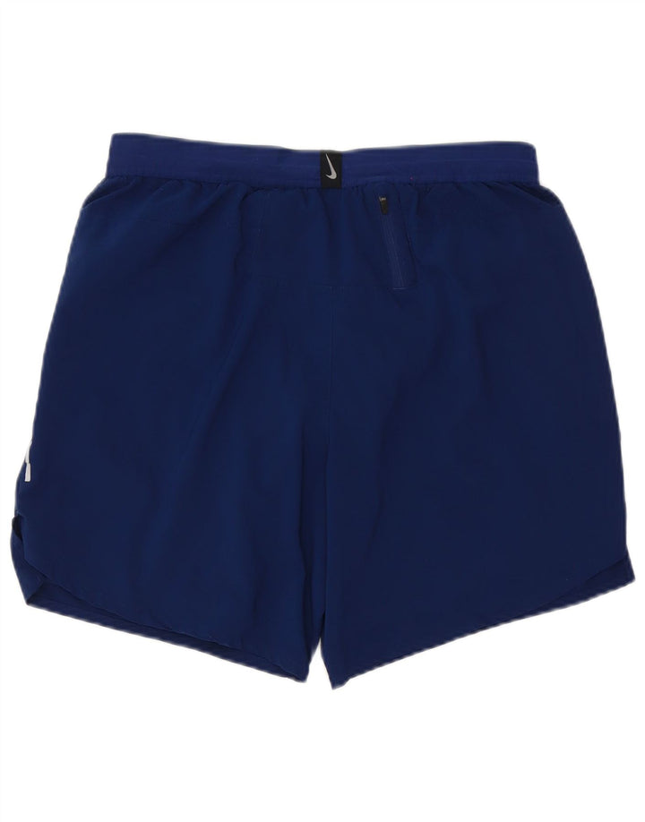 Nike Dame Dri Fit Sport Shorts UK 16 Large Navy Blue Polyester