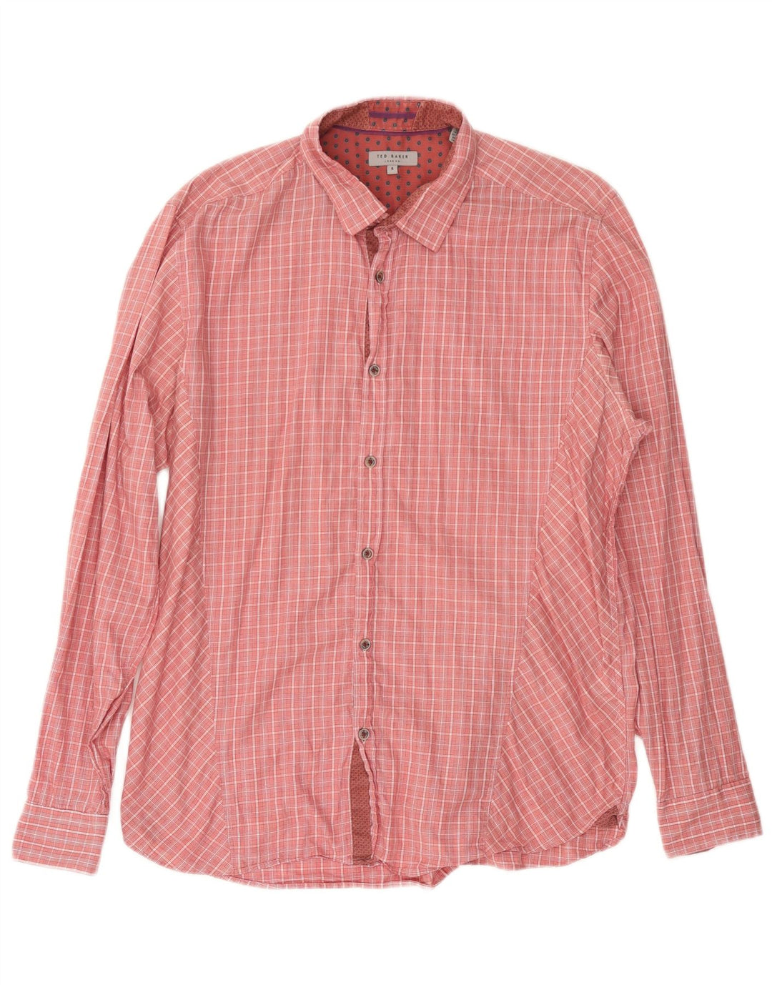 TED BAKER Herreskjorte str. 5 XL Pink ternet bomuld