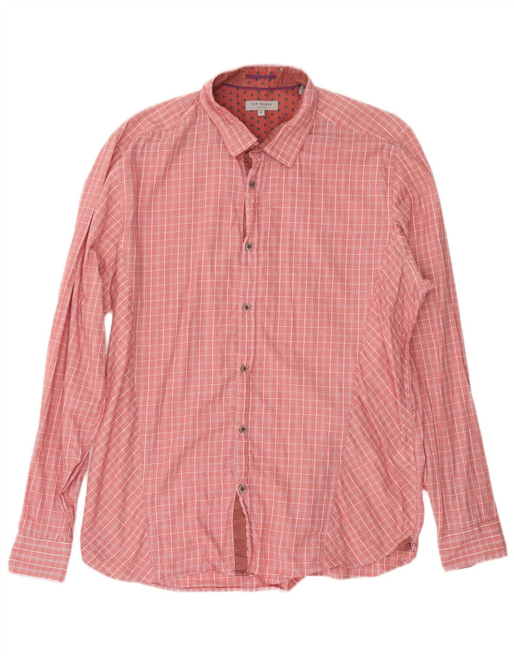 TED BAKER Herreskjorte str. 5 XL Pink ternet bomuld