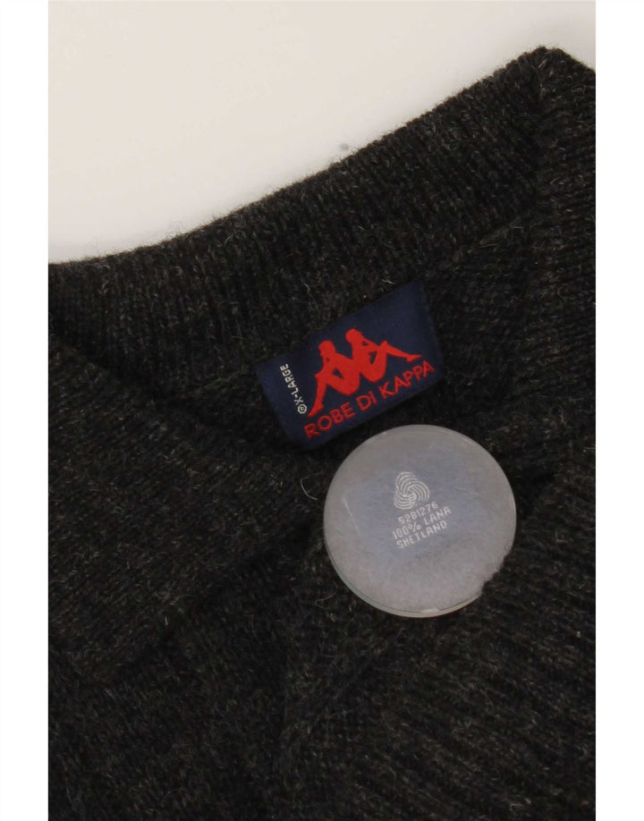 Kappa Herre Cardigan Sweater XL Grå Uld