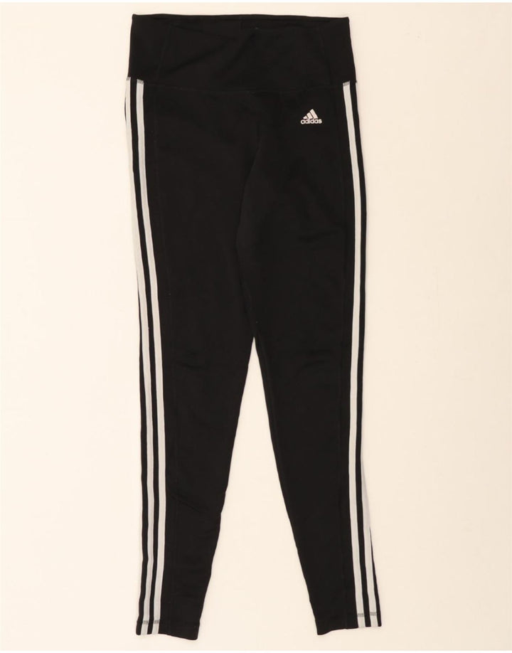 ADIDAS Womens Climalite Leggings UK 12/14 Medium  Black Polyester Vintage Adidas and Second-Hand Adidas from Messina Hembry 