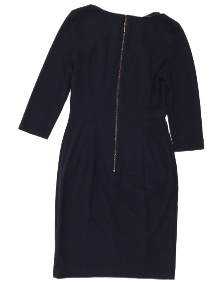 Marks & Spencer Dame 3/4-ærmet Skede Kjole UK 8 Small Navy Blue