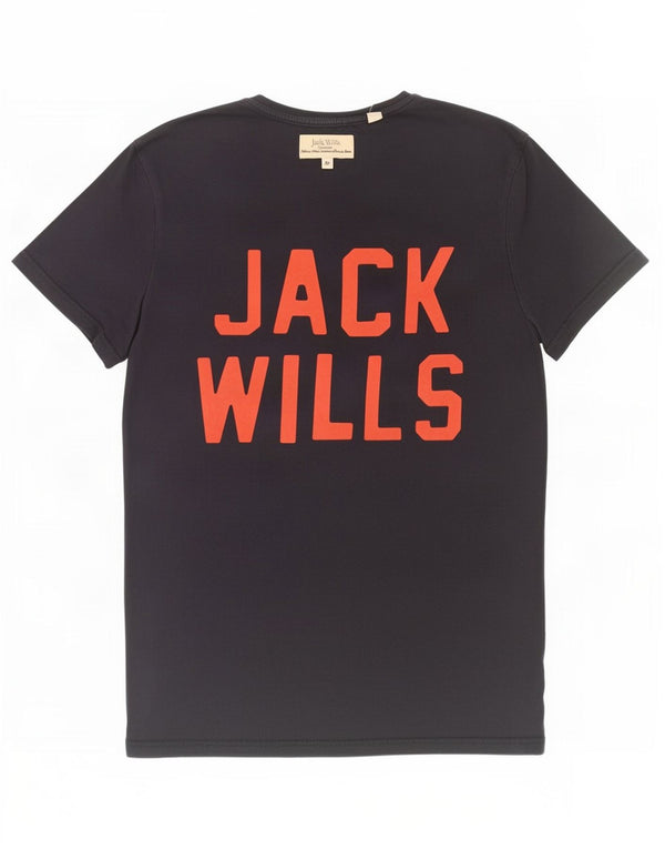 Jack Wills Herre grafisk T-shirt top XS marineblå bomuld