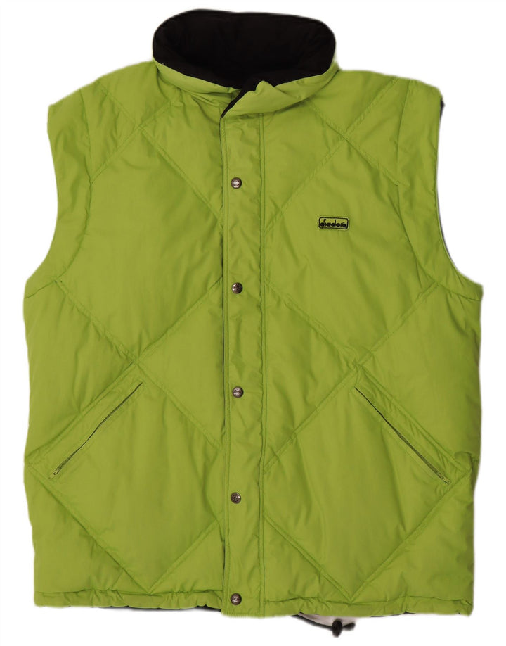 DIADORA Herre Loose Fit Vendbar polstret Gilet UK 38 Medium Green