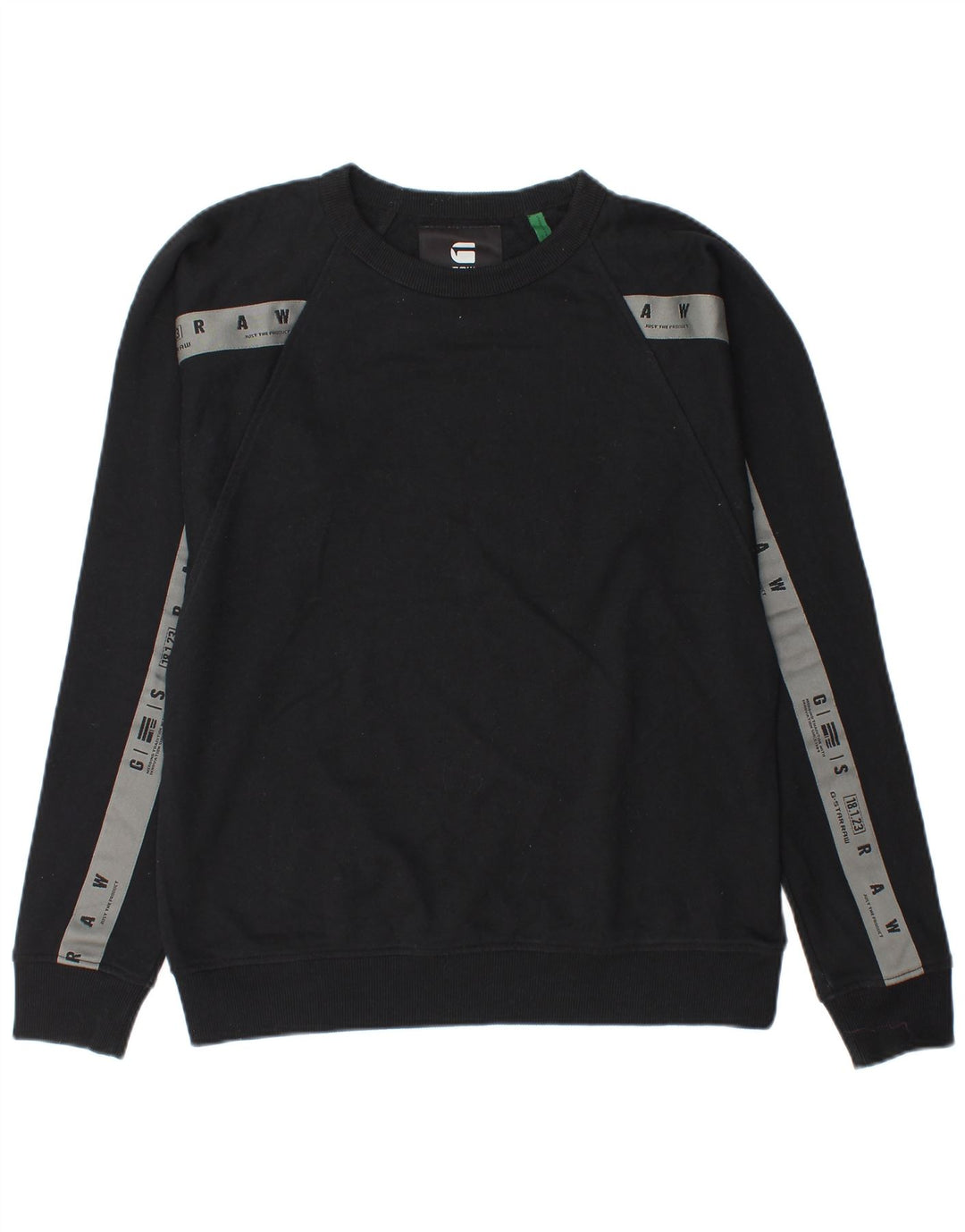 G-Star Herre Grafisk Sweatshirt Jumper Stor Sort Colourblock Bomuld