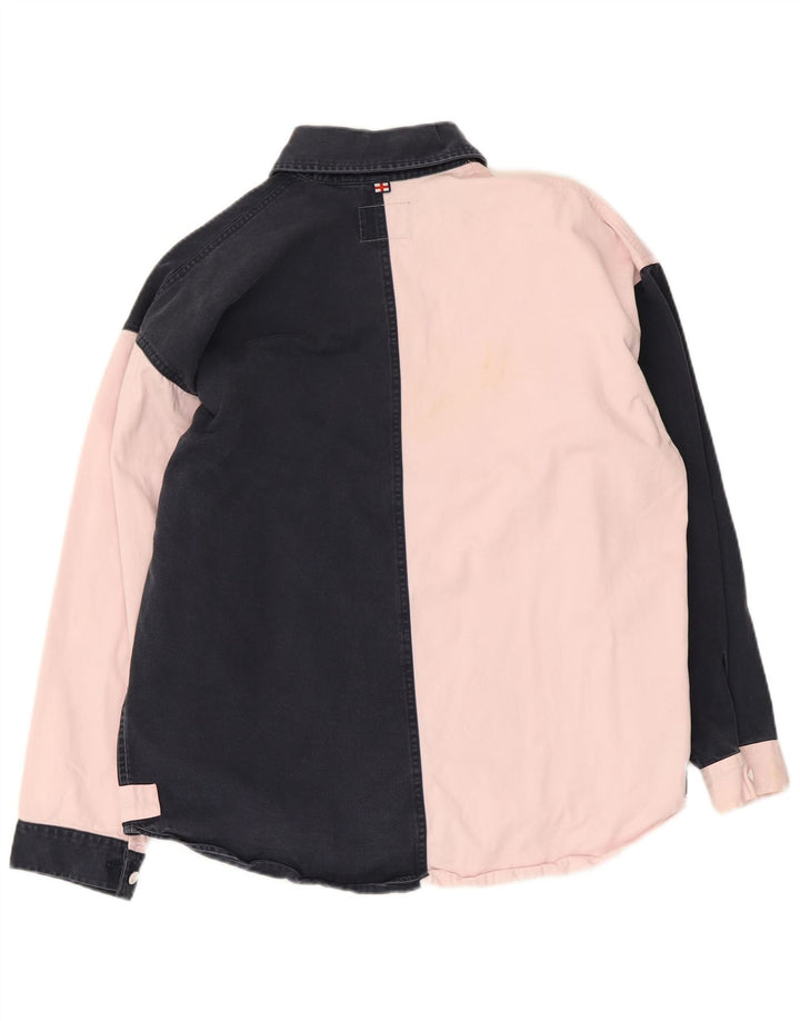 Hackett Herre Grafisk Pullover Shirt Medium Sort Colourblock Bomuld