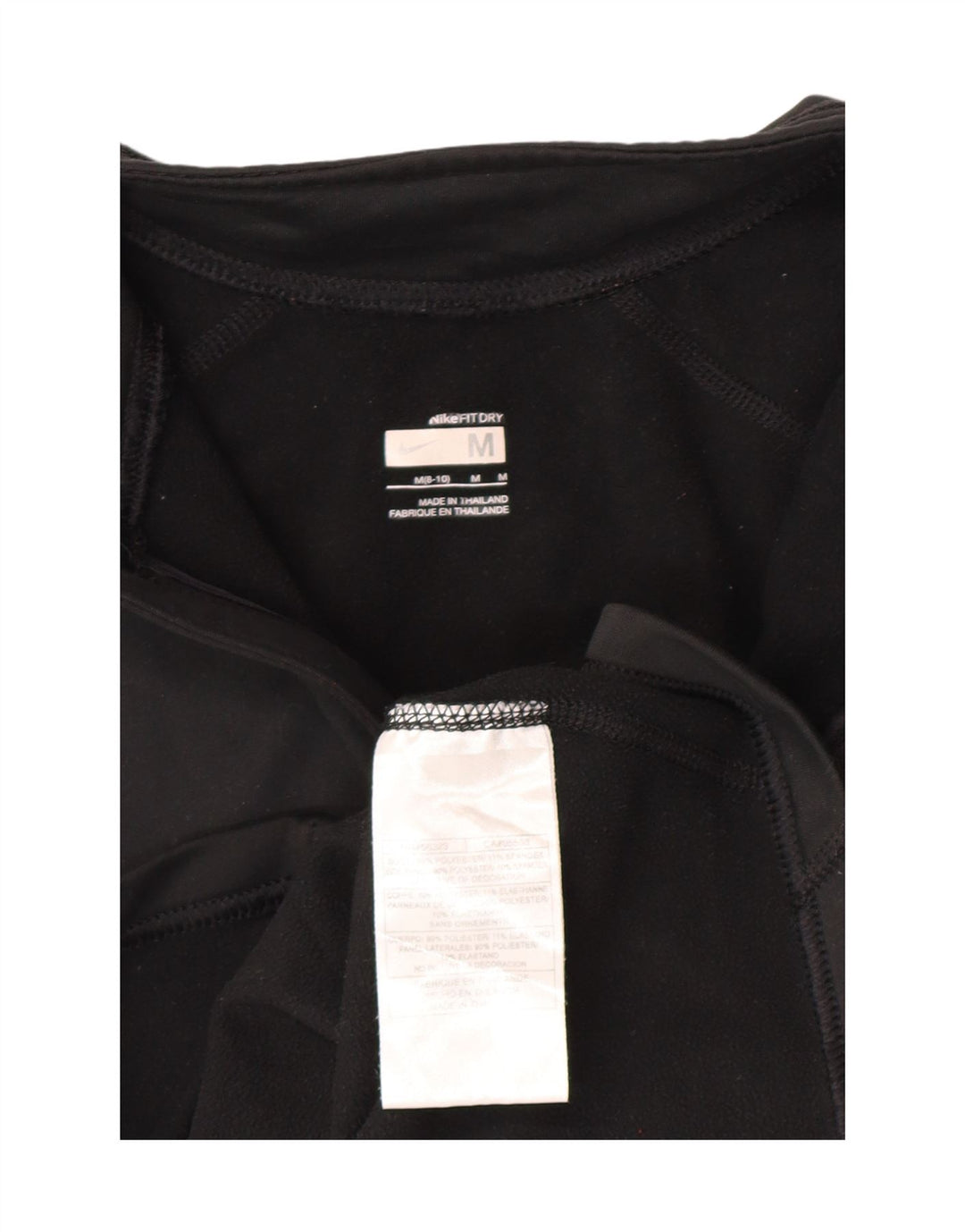 NIKE Womens Fit Dry Tracksuit Top Jacket US 8/10 Medium Black Polyester Vintage Nike and Second-Hand Nike from Messina Hembry 