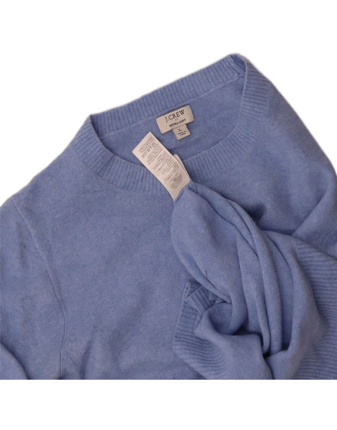 J. CREW Womens Crew Neck Jumper Sweater UK 16 Large Blue Acrylic Vintage J. Crew and Second-Hand J. Crew from Messina Hembry 