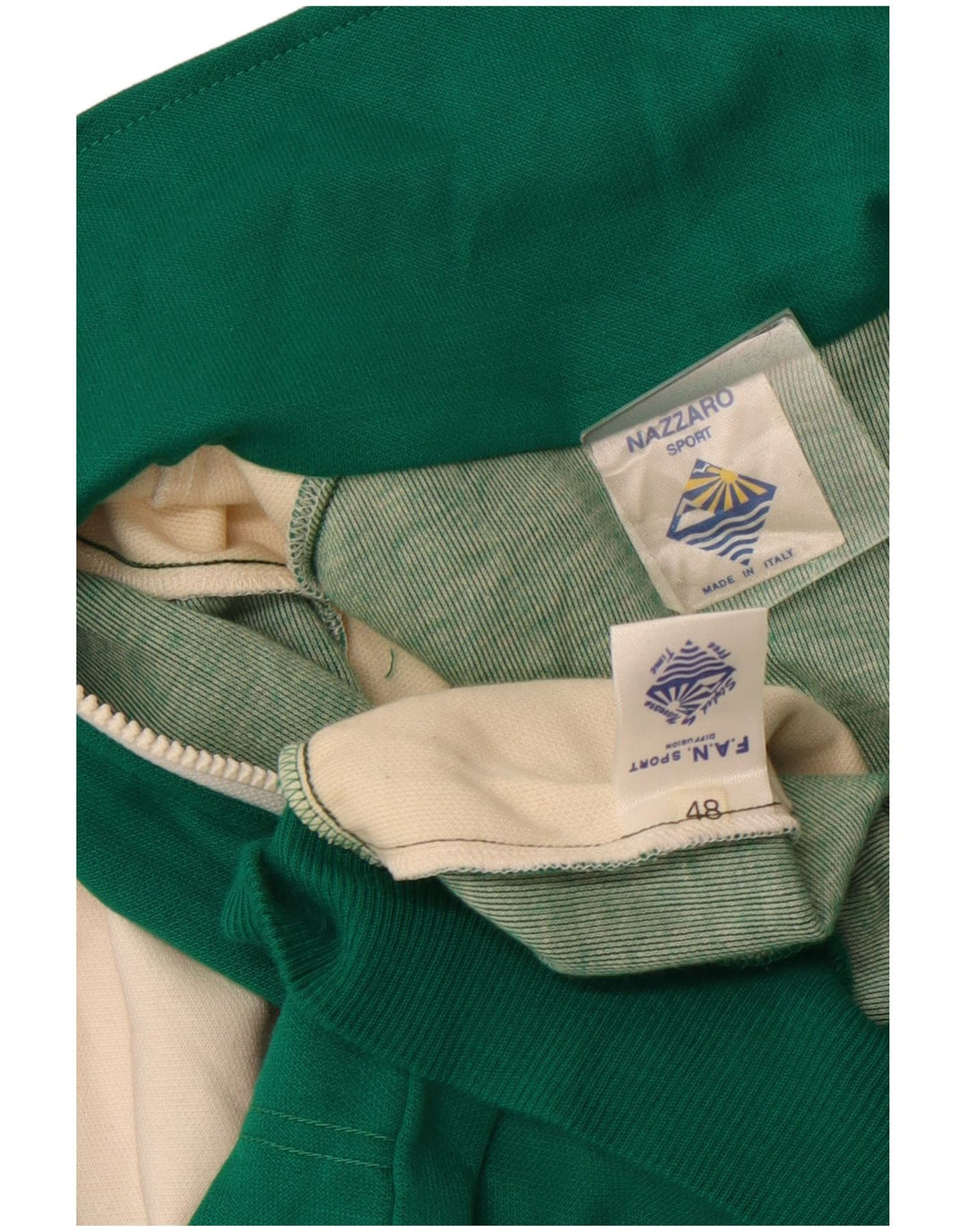 VINTAGE Grafisk træningsdragt topjakke til kvinder IT 48 XL Grøn Colourblock