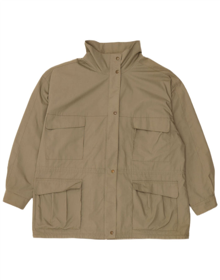 Diolen Dame Loose Fit Hætte Regnjakke EU 48 2XL Khaki Polyester