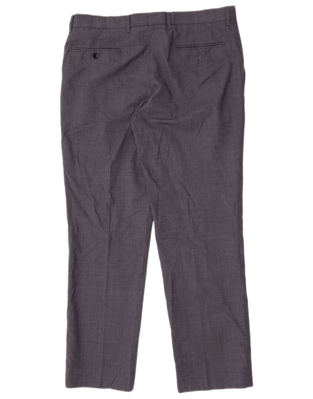 Marks & Spencer Herre Autograph Straight Suit Bukser W34 L29 Blå Uld