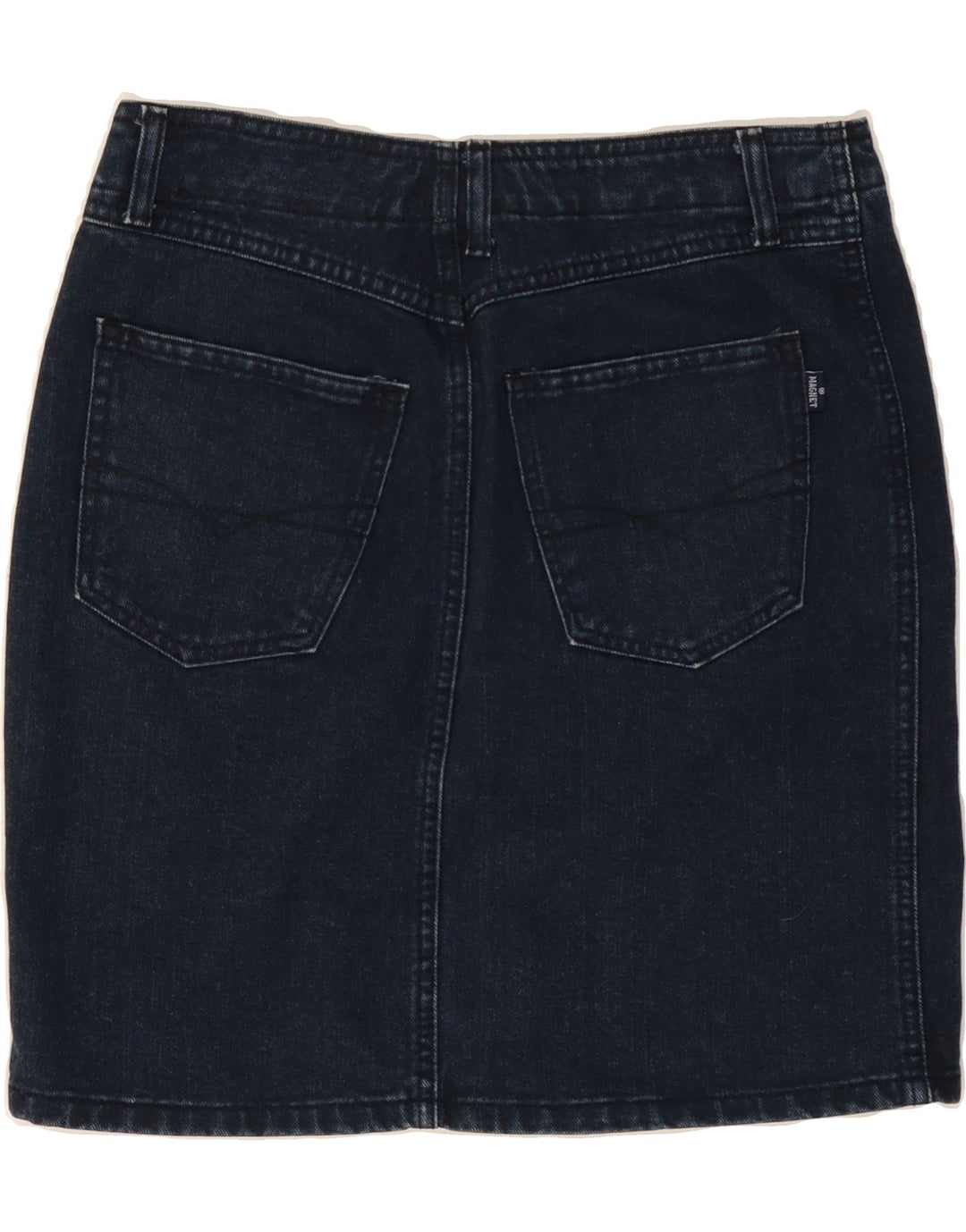 VINTAGE Dame Denim Nederdel IT 40 Small W27 Navy Blue