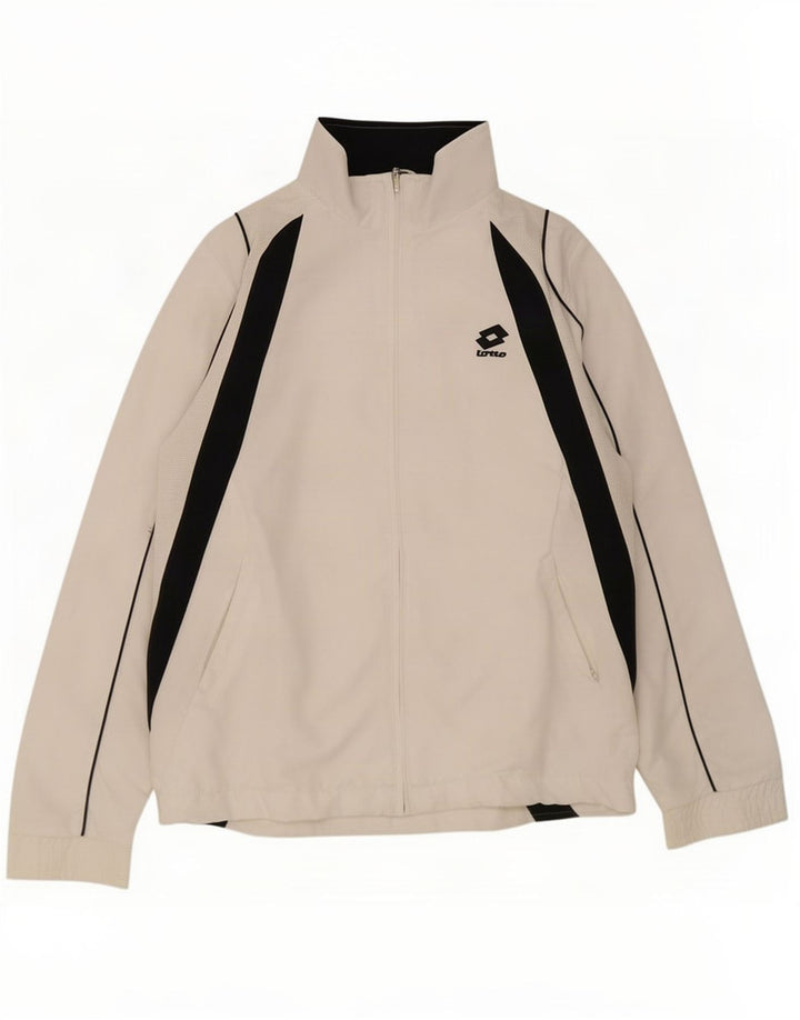 Lotto Træningsdragt til mænd Topjakke Medium White Colourblock Polyester