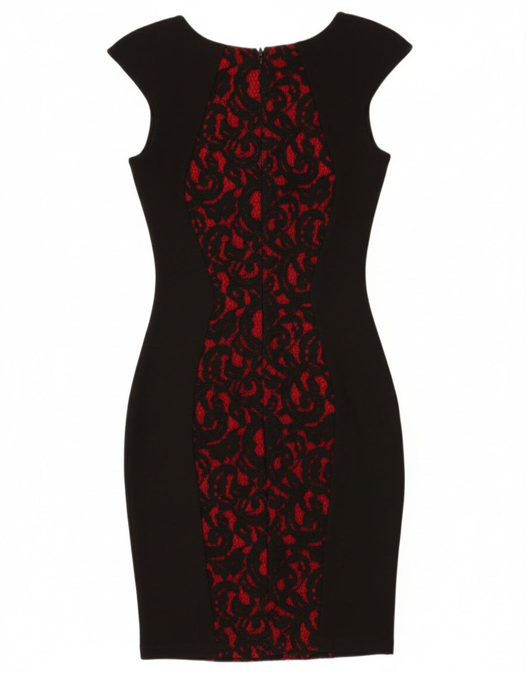 Lipsy Womens Lace Sheath Dress UK 6 Small Black Colourblock Polyester