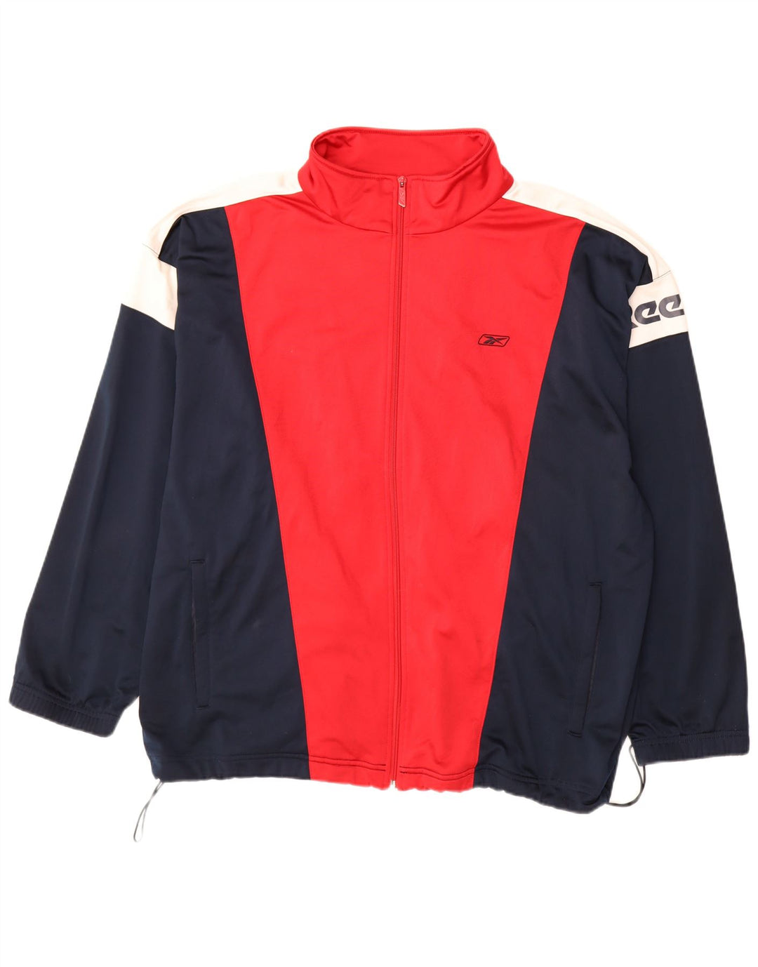 Reebok Træningsdragt til mænd Topjakke XL Rød Colourblock Polyester Sports