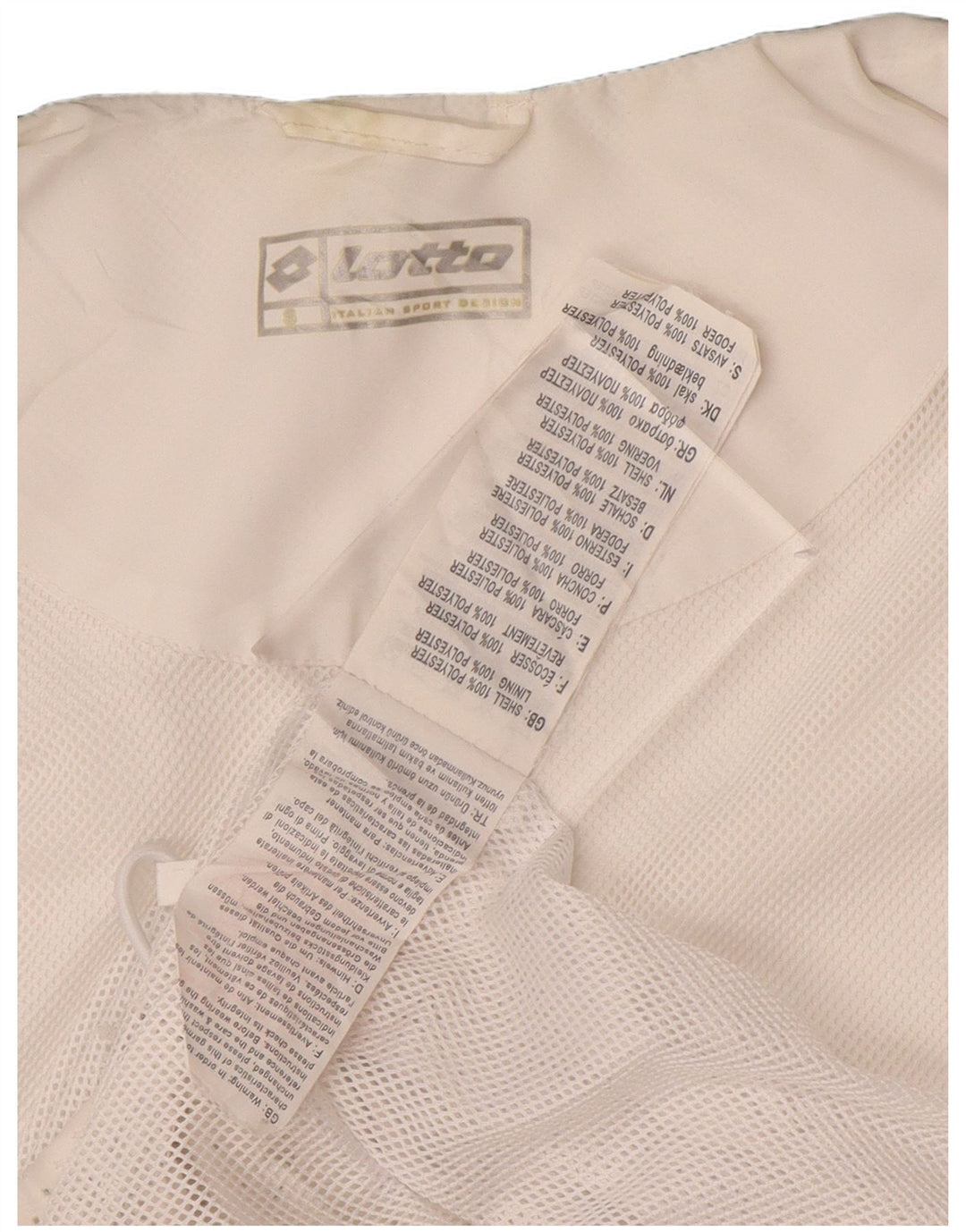 Lotto Regnjakke til mænd UK 36/38 Small White Colourblock Polyester