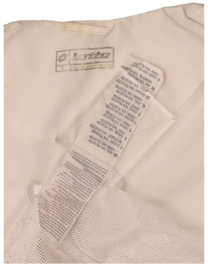 Lotto Regnjakke til mænd UK 36/38 Small White Colourblock Polyester