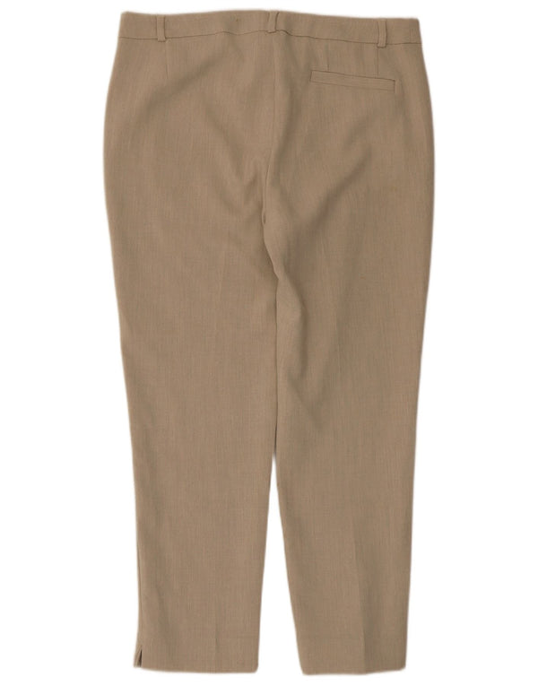 Marks & Spencer Dame Cropped Trousers UK 12 Medium W32 L25 Beige