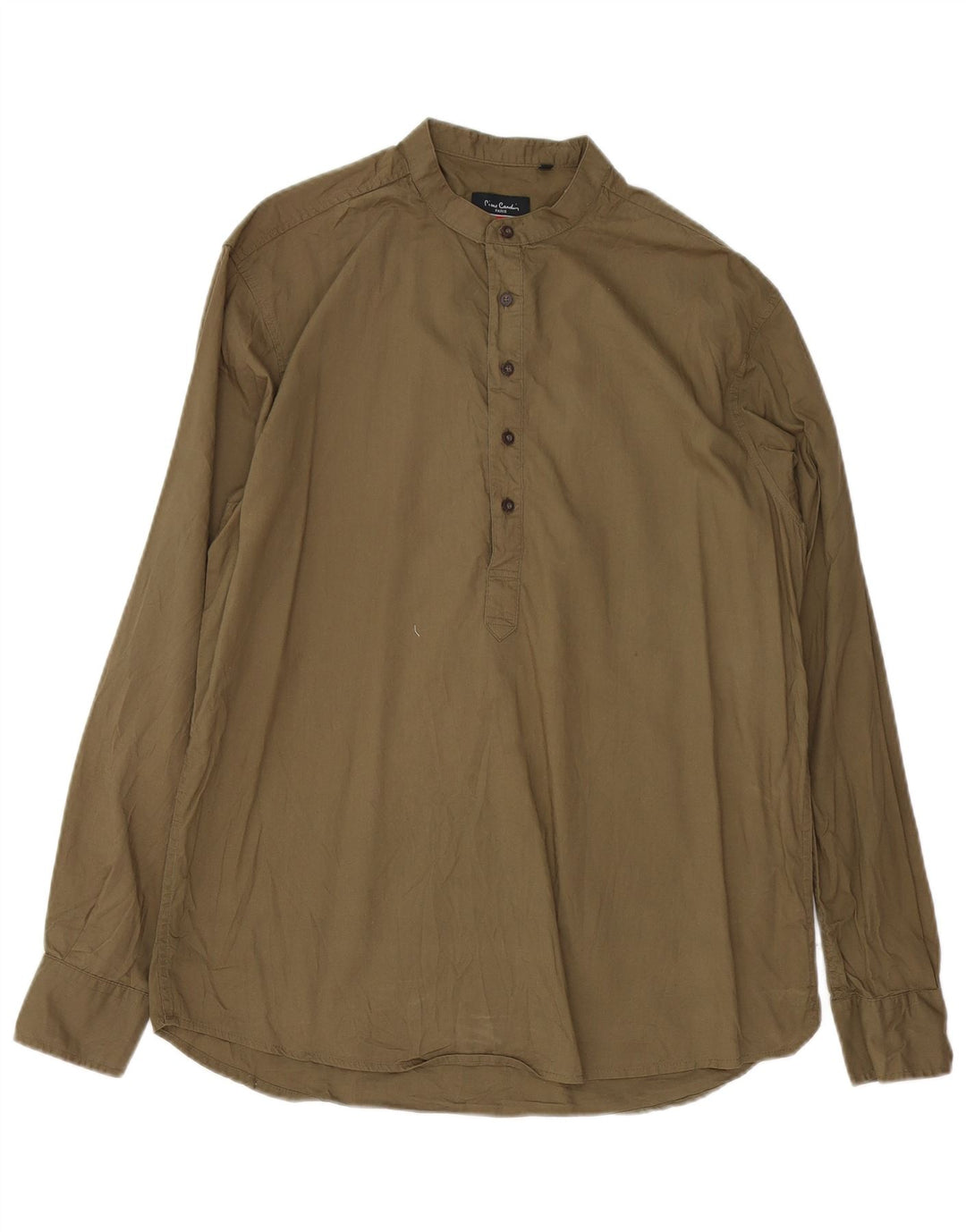 Pierre Cardin Herre Regular Fit Pullover Shirt Stor Khaki Bomuld