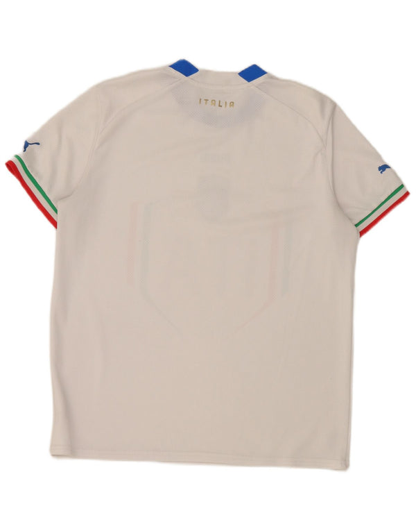 Puma Boys Italia Grafisk T-Shirt Top 15-16 år Hvid Colourblock