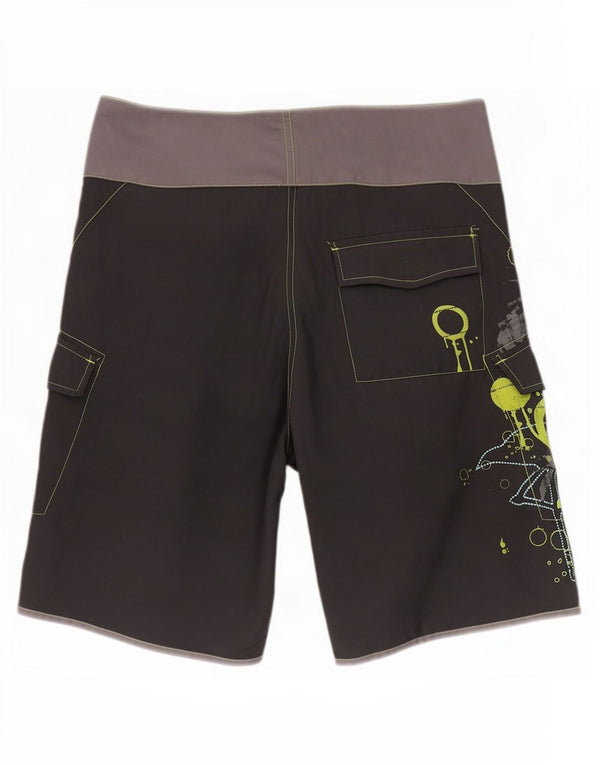 Adidas Grafiske svømmeshorts til mænd mellemgrå Colourblock Polyester