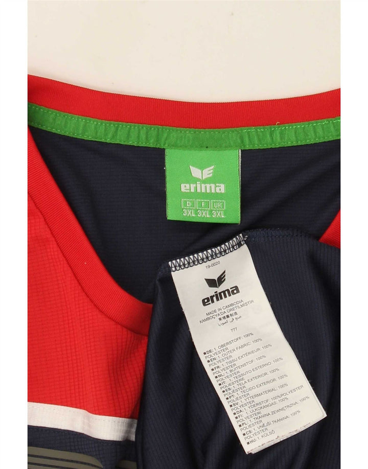 Erima Herre Grafisk Top Langærmet 3XL Navy Blue Colourblock Polyester