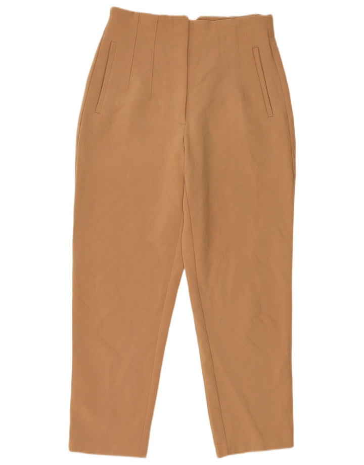 Zara kvinders tilspidsede jakkesætsbukser Medium W28 L26 Beige