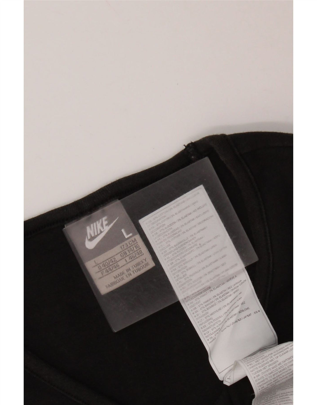 NIKE T-shirt top til kvinder DK 14/16 Stor sort bomuld