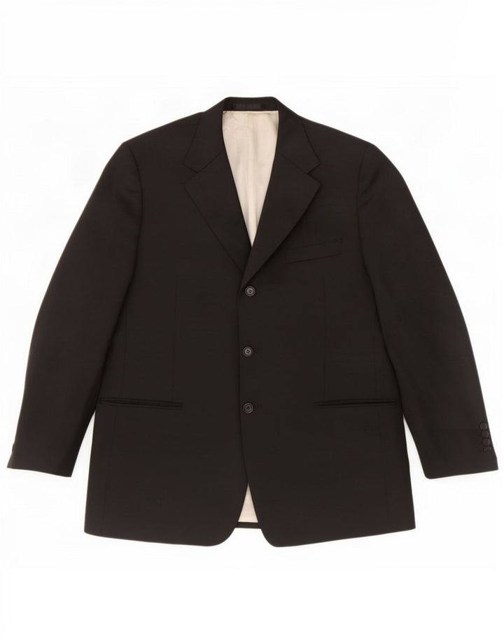 Marks & Spencer Herre 3-knaps blazerjakke UK 44 XL Sort Uld
