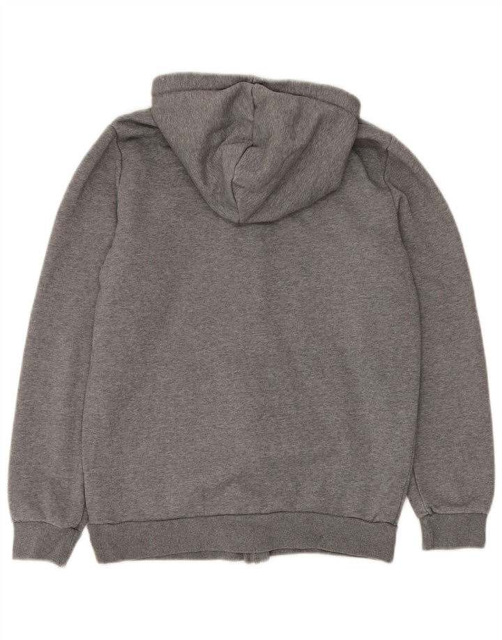 PUMA Herre grafisk hættetrøje med lynlås, lille grå bomuld Sports