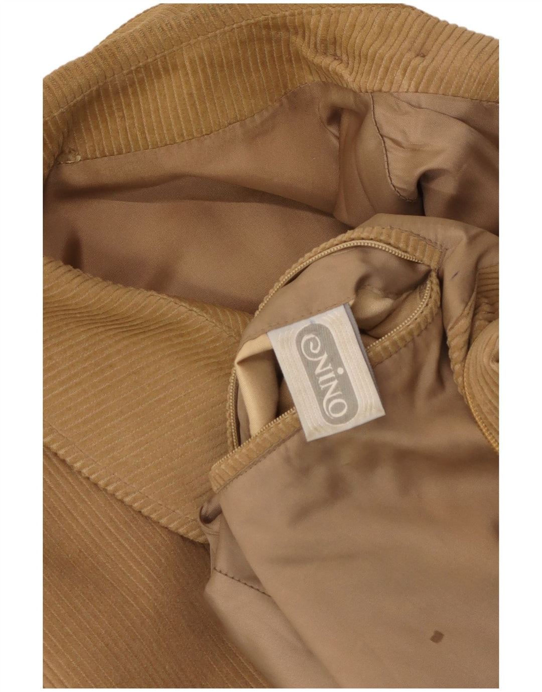 NINO Herre fløjlsjakke UK 38 Medium Beige Bomuld