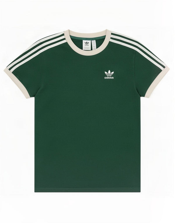 Adidas Womens Oversized T-Shirt Top UK 10 Small Green Colourblock Cotton