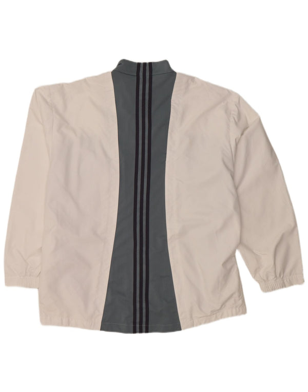 ADIDAS Træningsdragt til mænd, topjakke UK 46/48 XL Hvid Colourblock Polyester