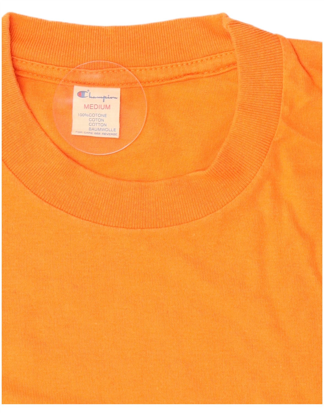 Champion Herre grafisk T-shirt Top Medium Orange Bomuld