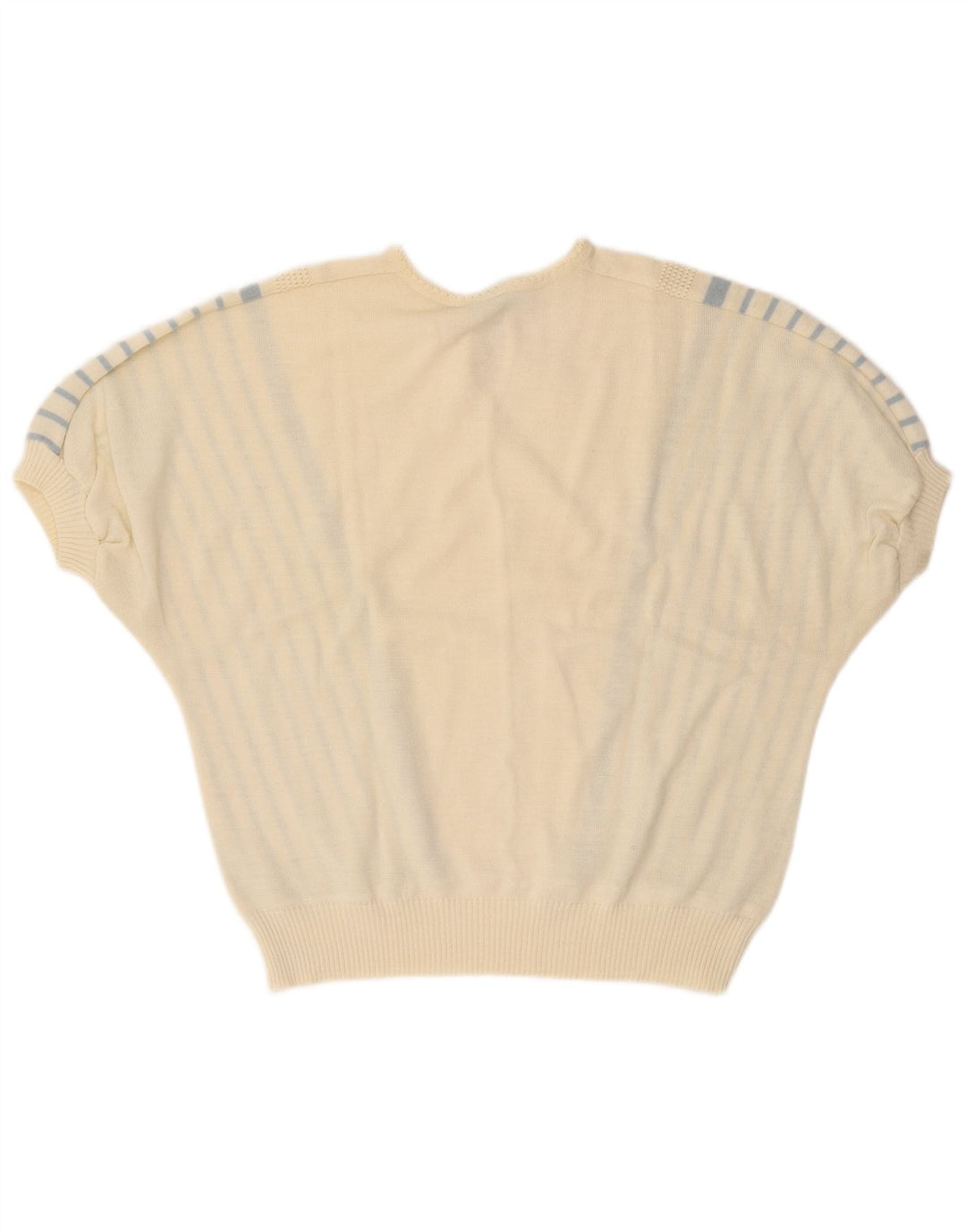 CANDA Womens Crop trøje med rund hals EU 44 XL Off White Stribet
