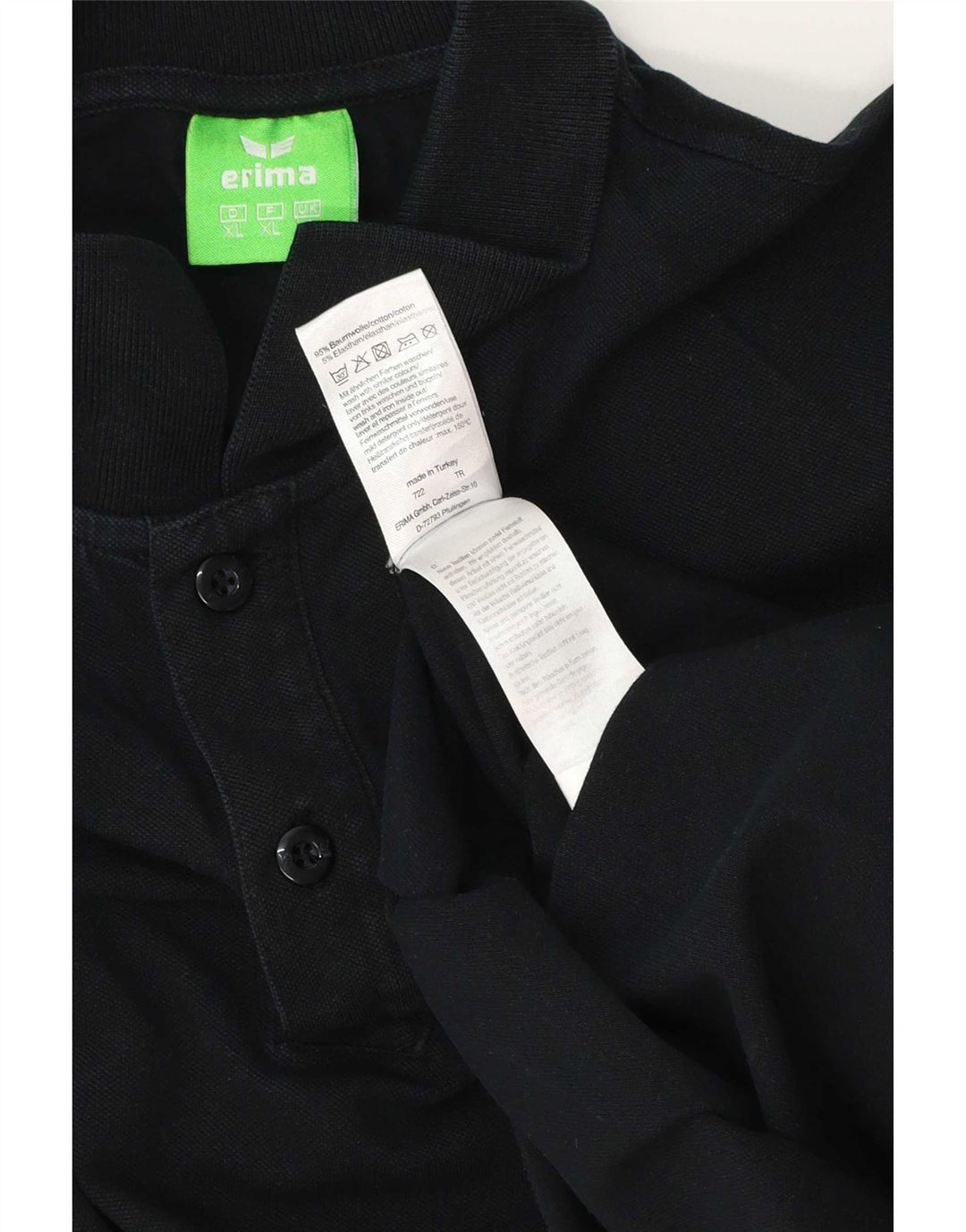 Erima herre poloshirt XL sort bomuld